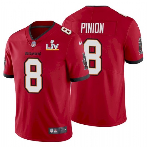 Men's Tampa Bay Buccaneers #8 Bradley Pinion Red NFL 2021 Super Bowl LV Limited Stitched Jersey